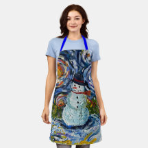 Snowman Apron Tamaño medio