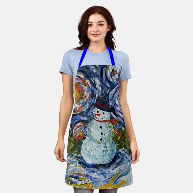 Delantal Snowman Apron Tamaño medio (Gastado)