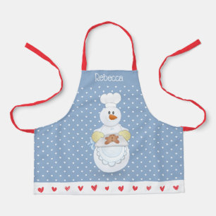 Delantal Snowman Baking Cookie Apron