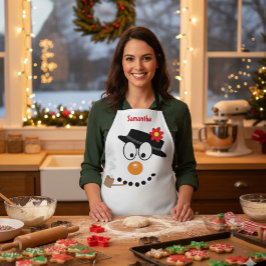 Delantal Snowman Christmas Fun Novelty Cartoon