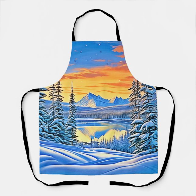 Delantal Snowowsky Mountain Sunset Glow (Anverso)
