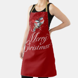 Delantal Snowy Cuddling Navidades Chickades Apron