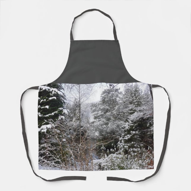 Delantal Snowy Trees Apron (Anverso)