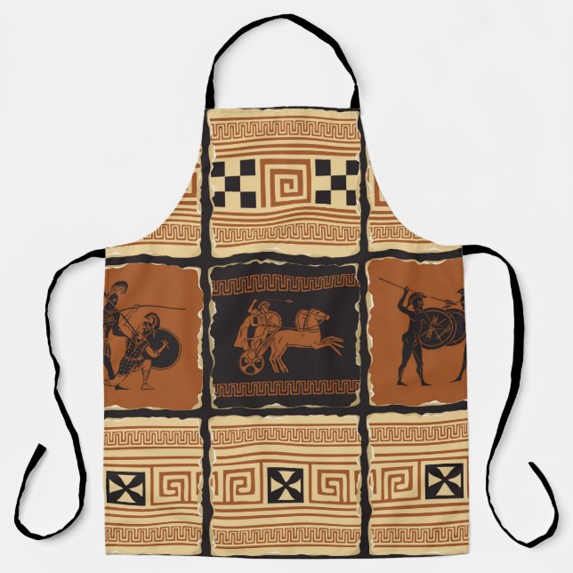 Delantal  sobre el tema de la Antigua Grecia en forma de un (Anverso)