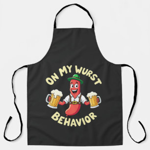 Delantal Sobre mi comportamiento de Wurst Funny Oktoberfest