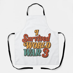 Delantal Sobreviví a la Gran Guerra Mundial 3 Divertido Ret