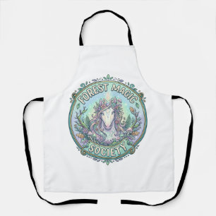 Delantal Sociedad de Magia del Bosque de Unicornios Diseño 