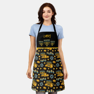 Delantal Sofisticado Hanukkah Menorah Apron