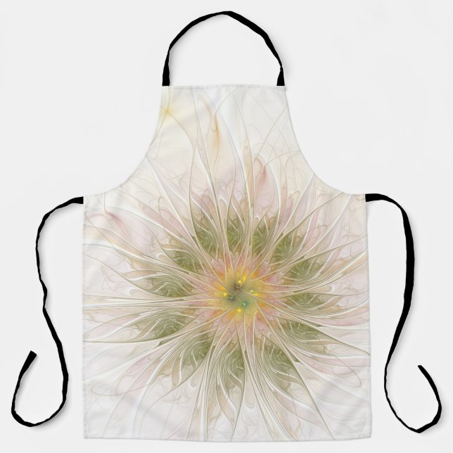 Delantal Soft and tenderness fractal fantasy flowers (Anverso)
