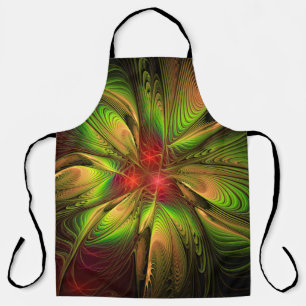 Delantal Soft and tenderness fractal fantasy flowers