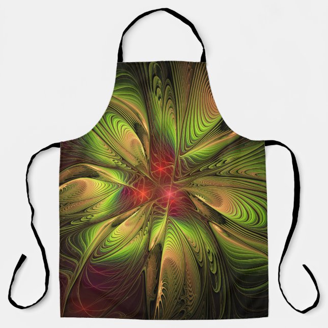 Delantal Soft and tenderness fractal fantasy flowers (Anverso)