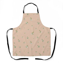 Soft Apricot Japanese Snowdrop Floral Pattern