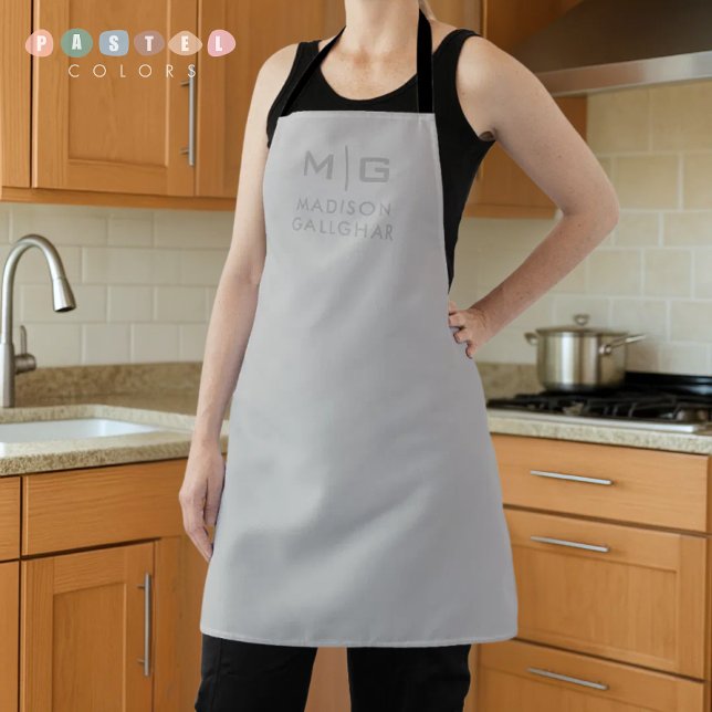 Delantal Solid Soft Light Gray Pastel Steel Grey Color (Solid Soft Light Gray Pastel Steel Grey Color Apron
)