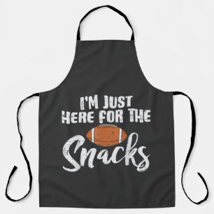 Delantal Solo estoy aquí por los snacks de fútbol americano