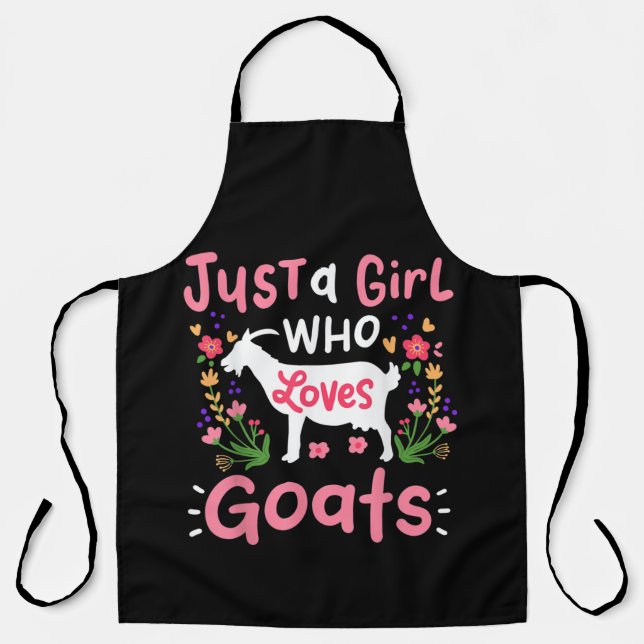 Delantal Sólo un Chica que ama a las cabras (Anverso)