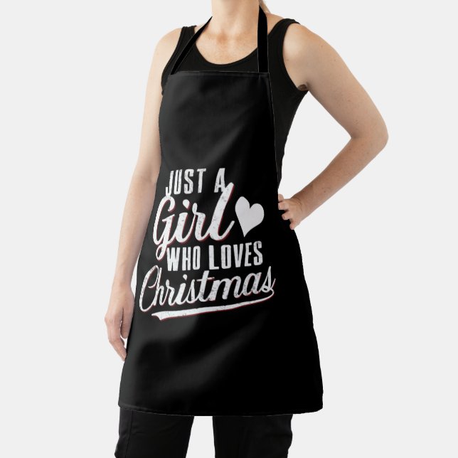 Delantal Sólo un chica que ama a los Navidades (in situ)
