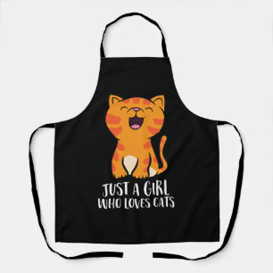 Delantal Sólo un Chica que ama el pullover de los gatos
