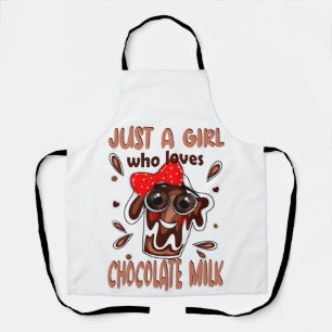Delantal Sólo un Chica que ama la leche de chocolate