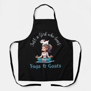 Delantal Sólo una chica que ama el Yoga y las Cabras