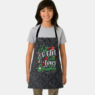 Delantal Sólo Una Chica Que Ama La Navidad