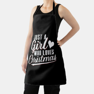 Delantal Solo una chica que ama la Navidad