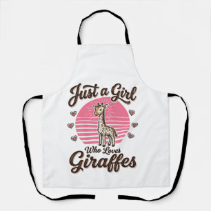 Delantal Solo una chica que ama las jirafas Diseño de camis