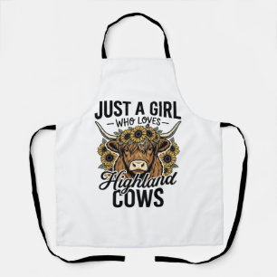 Delantal Solo Una Chica Que Ama Las Vacas De Las Tierras Al