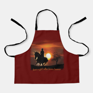 Delantal solo una chica que ama los caballos