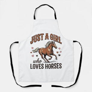 Delantal Solo Una Chica Que Ama Los Caballos Camiseta Vinta