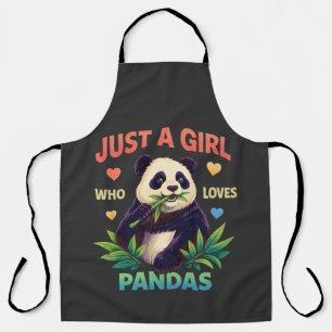 Delantal Solo una chica que ama pandas lindo