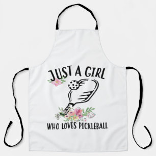 Delantal Solo una chica que ama Pickleball