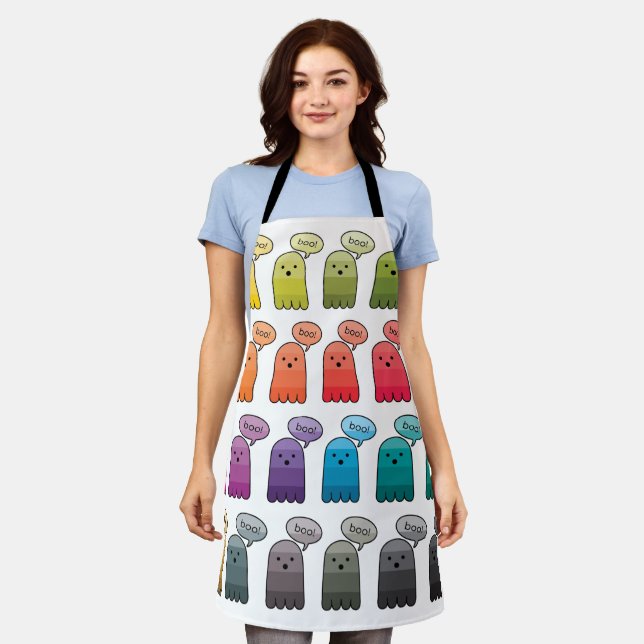 Delantal Sombras de Boo Ghost Halloween (Gastado)