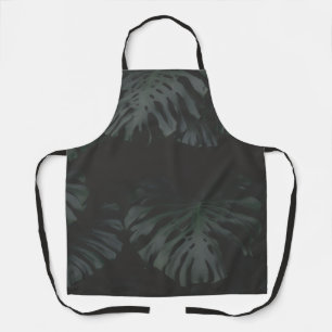 Delantal Sombras de Monstera de Medianoche