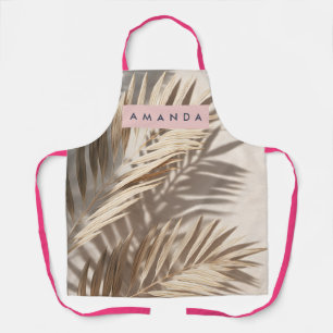 Delantal Sombras de Palma Neutras Personalizadas Tropicales
