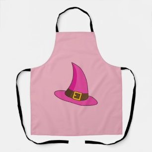 Delantal Sombrero de Bruja Rosa