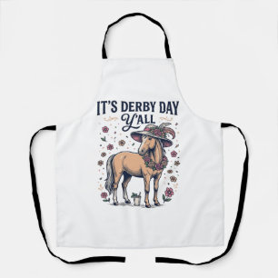 Delantal Sombrero Floral de Caballo Derby Day Y’all