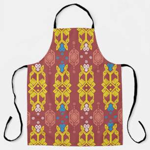 Delantal Songket Tenun Geometrik Patrón sin soldadura con C