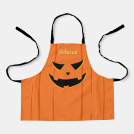 Delantal Sonriente Jack O' Lantern Calabaza Halloween niños