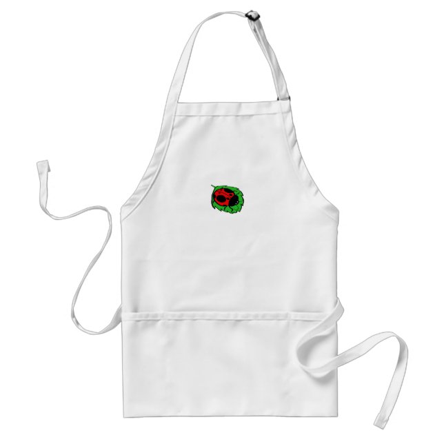 Delantal Sonriente Ladybug en Green Leaf Mini - (Frente)