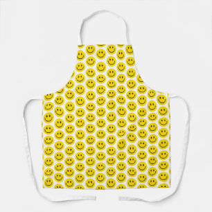Delantal Sonrisa cara amarillo blanco negro feliz Emoji div