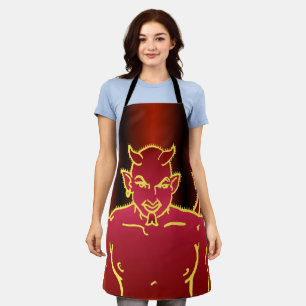 Delantal Sonrisa del diablo rojo