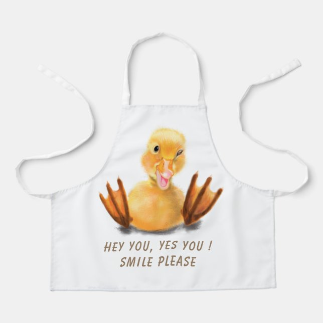 Delantal Sonrisa divertida de PIK Apron - Texto Personaliza (Anverso)