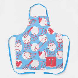 Delantal Southern Baking Polka Dot Pattern Recipe