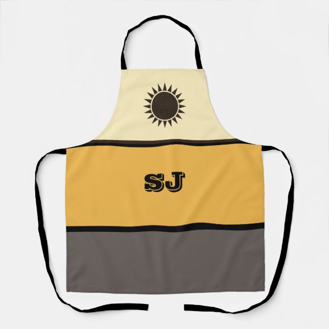 Delantal Southwestern Goldenrod Yellow Personalized Apron (Anverso)