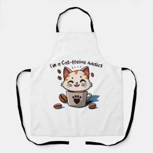 Delantal Soy adicto a la Cat-feína