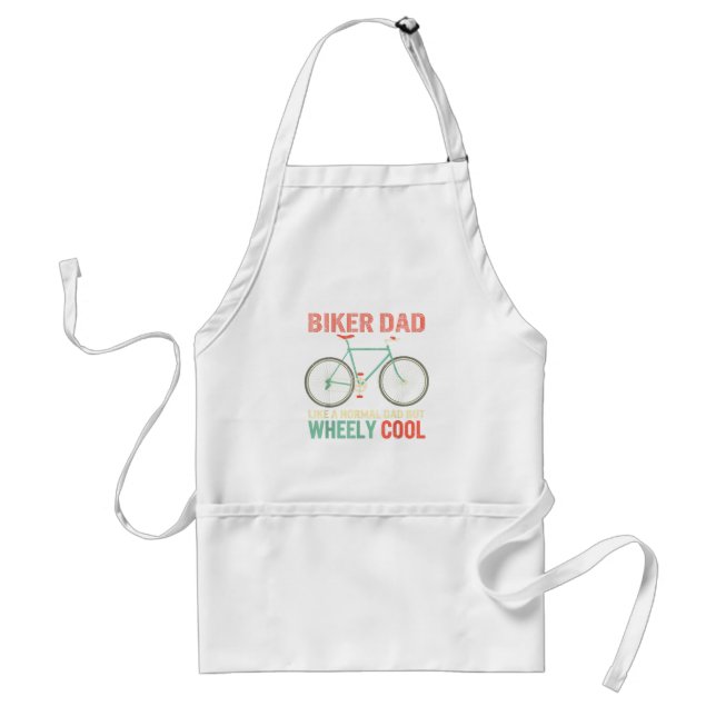 Delantal Soy Biker Dad Fathers Day Wheely Cooler Bicicleta (Frente)