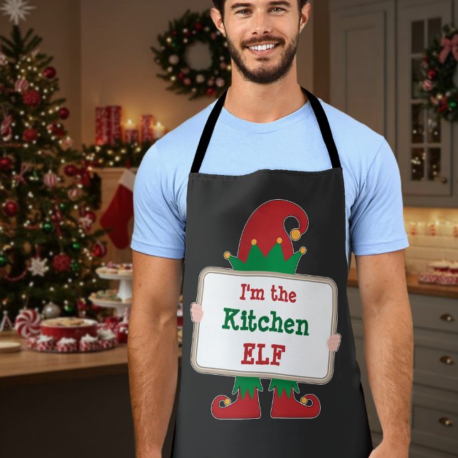 Delantal Soy el elfo de la cocina | Elf Navidades personali (Subido por el creador)