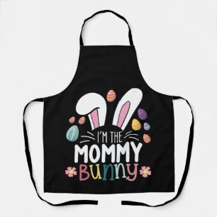 Delantal Soy la conejita mamá de Pascua para familia igual
