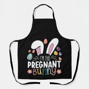 Delantal Soy la mamá coneja embarazada de Pascua para toda