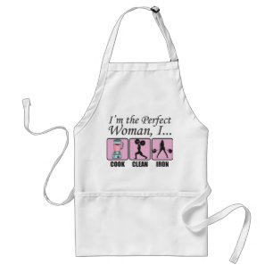Delantal Soy la mujer perfecta - limpia, cocinero, hierro